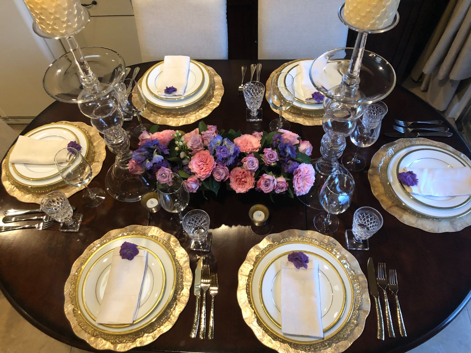 Wedding reception tablescape designed by Flor de Mizpa in Palm Beach